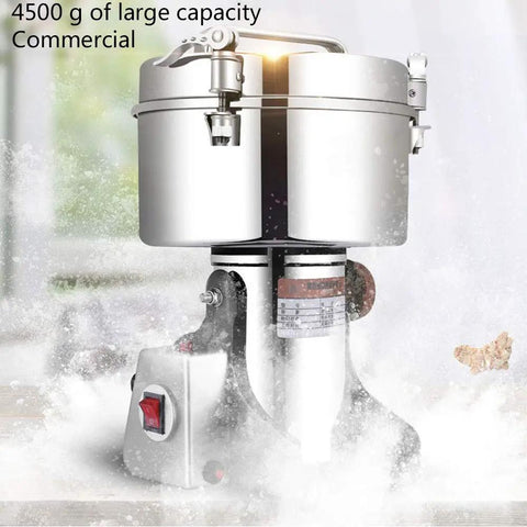 4500G High Speed Swing Type Grain Mill Grinder 2200W Stainless Steel Pulverizer For Flour Coffee Spices Grains Herbs