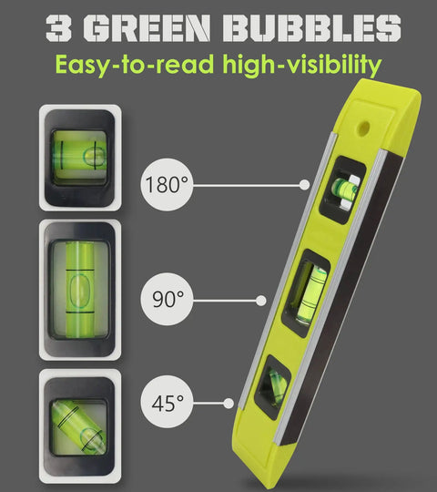 Hella Durable Magnetic Torpedo Level With Aluminum Reinforced Frame And Sweet Top View Green Bubbles For Dead On Measurements Anytime Around The House Or Shop