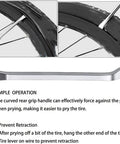 Tire lever from Spoke Tension Meter And Wrench Kit For Bikes 8 Piece Pro Wheel Repair Set used on bicycle tire