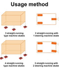 Usage method for 20 Ton Electric Machinery Skate Dolly With Remote Control Warehouse Workhorse for different skate arrangements.