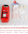 Rugged Outdoor Emergency Kit For Water Sports And Camping waterproof top roll case with bandages scissors antiseptic