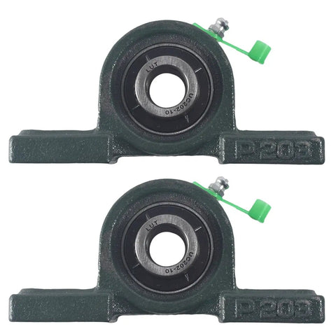 Two pillow block bearings for Five Eighths Inch By Twelve Inch Jackshaft Kit For 35 Chain With Two Pillow Block Bearings Two Shaft Collars