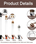 Wall Mounted Coffee Bean Dispenser Crafted From Hella Durable 304 Stainless Steel And High Borosilicate Glass close-up of sizes and features.