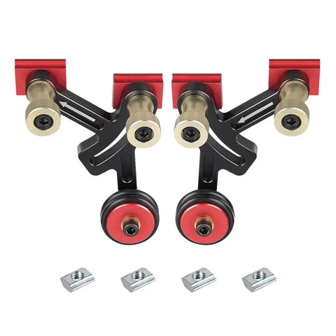 Upgraded Router Table Saw Roller Feeder With One Way Bearings And Anodized Aluminum Body For Reliable Kickback Protection And Steady Wood Feed Control Built Rock Solid For Real Shop Jobs with CNC aluminum housing and rollers.
