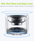 A106 Pro Portable Bluetooth Speaker With Custom Bass Radiator Delivers Crisp Room Filling Sound In A Tiny But Mighty Pack IP67 Waterproof Mini Speaker Perfect For Shower Home Bike Or Car On The Go, Hi-Fi passive radiator technology shown