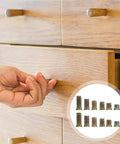Hand opening wooden drawer with insert of 105 Piece Screw In Nuts Threaded Insert Kit For Wooden Furniture Carbon Steel Heavy Duty