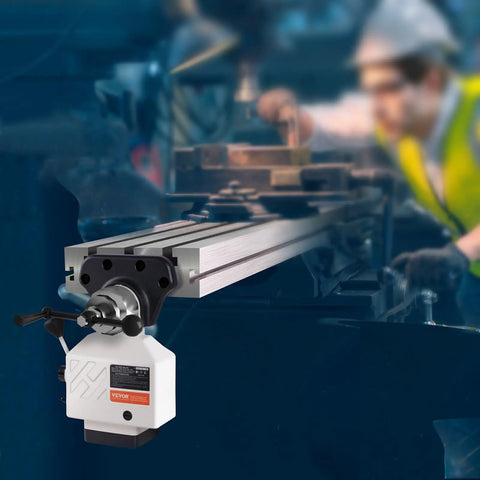 X Axis Power Feed For Milling Machines, 450 In-Lb Torque, 0-200 RPM Speed Control on a milling machine table