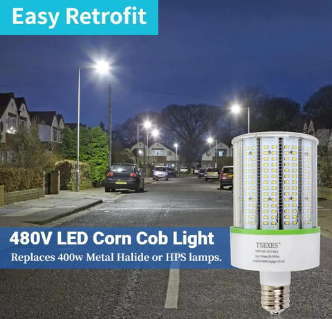 Top Shelf Led Corn Cob Light Bulb, 100W E39 Motor Base, 480V Compatible With 14000 Lumen Daylight Output For Warehouses And Job Sites, High Efficiency, Zero Hassle, And Serious Brightness For Daily Grind