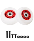 Heckuva Durable Replacement Caster Wheels For Razor Crazy Cart Xl Dlx Shift Set Of Two Bright Red 76Mm By 30Mm with mounting hardware.