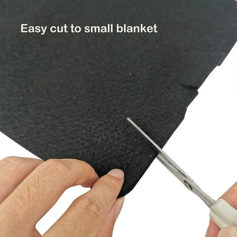 Heavy Duty Built Tough Welding Blanket Fireproof Withstand Up To 1800F Heat Resistant Carbon Felt For Welders being cut