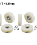 Six Gear Pack For E Bike Hub Motor Planetary Gear Set with 31T nylon gears and 608 bearings, white finish, parts kit.