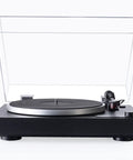 Dual CS429 Fully Automatic Belt Drive Turntable In Sleek Black With Ortofon 2M Red Cartridge showcasing design and setup.