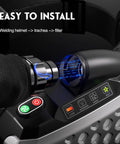 Installation details of Welding Helmet With Integrated Respirator And Auto Darkening Shield, 99.95 Percent PAPR Filtration