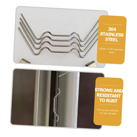 Stainless Steel Greenhouse Repair Kit With Z Clips For Glass Panels And Plant Mounting Clips 50 Set Heavy Duty Fixing Hardware For DIY Garden Greenhouses Windproof Weatherproof Glass Pane Support