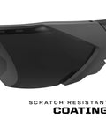 Vision Type E Safety Glasses With Anti Fog Coating, Scratch Resistant Smoke Lens, Lightweight Gray Half Frame Eyewear