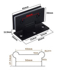 Nasty Good Heavy Duty 90 Degree Glass Door Hinges Stainless Steel 304 Wall Mount Black with dimensions for frameless glass shower door.