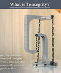 Anti Gravity Tensegrity DIY Building Kit For Engineers And Makers, demonstrating floating balance structure with chains