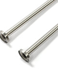 24 Inch Handicap Grab Bars For Bathroom Stainless Steel 304 Wall Mount And Floor Support Handrails No Slip Grip For Disabled Elderly Bath Toilet Safety Bar And Shower Rail close-up view of stainless steel bars.