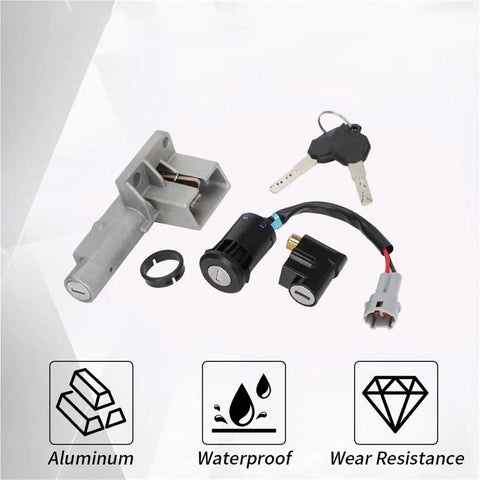 Motorcycle Ignition Coil Key Set And Switch Lock Kit For Talaria Sting X3 MX3 MX4 MX5 Electric Bikes, aluminum components visible