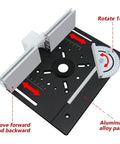 Built Tough Durable Aluminum Router Table Insert Plate, Reliable Flip Plate For Woodworking Benches, Upgraded Lift Base, Slick Precision Swap Installation And Serious Diy Upgrade Gear with adjustable aluminum panel.