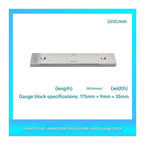 Pro Shop Grade Zero Steel Gauge Block Set Featuring One Five Hundred Three Hundreds And Three One Fifty Millimeter Calibration Gages, 175mm block.
