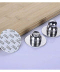 Heavy Duty Stainless Steel Door Stops For Home With Magnetic Noiseless Catch To Hold Doors Open Securely On Walls And Skirting Boards In Bedrooms Bathrooms And Offices with adhesive pads included.