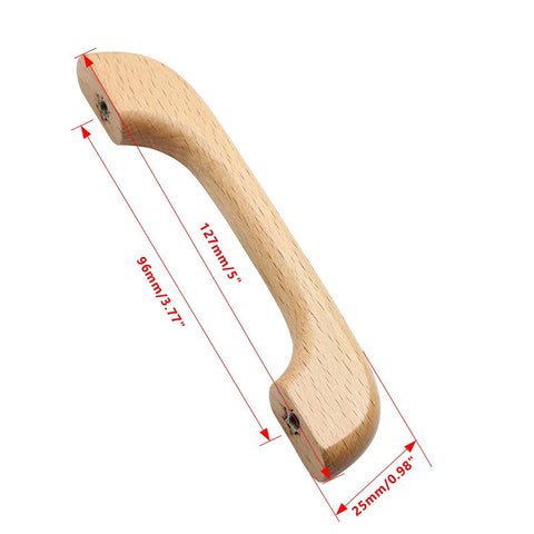 Ten Pack Natural Beech Wood Cabinet Pulls Handles For Kitchen Cabinets And Drawers Solid Wood Pulls With Clear Coat Finish