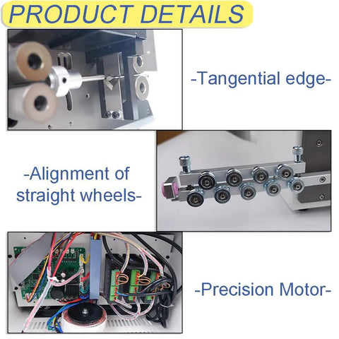 Pro Grade High Efficiency Wire Stripping Machine for 32 To 12 AWG Copper Wires Auto Cut Tool with tangential edge and precision motor