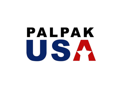 Logo of PalPak USA for Industrial Strength Stretch Film Dispenser Pallet Wrapper With Extended Handle For 14 To 20 Inch Rolls Back Saver