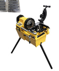 Heavy Duty Electric Pipe Threading Machine Half To Two Inch NPT Threader 220V Power Slick Setup with dual die heads.