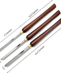 Badass Three Piece Bowl Gouge And Wood Chisel Set For Exact Lathe Work. Premium HSS Blades with walnut handles, various lengths.