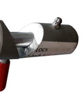 3/4 Inch Cam Lock Wrecker Pin Set with red twist lock plunger for secure towing, heavy duty zinc plated trailer hardware.