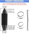 Universal Rack And Pinion Boot Kit 2Pcs Inner Tie Rod Boots Dustproof Silicone Shields With Clamps And Ties