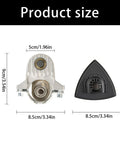 Size dimensions of the Swap Bench Tools With This Badass Angle Grinder To Multitool Adapter Set crafted from carbon steel.