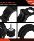 Toyota Carrier Bearing Support For Tacoma Tundra And T100 Driveshaft Center Bearing Black Beefy Heavy Duty Center Support Direct Fit For OE 37230-35130 And 211750-1X Reuses OEM Frame Bolts Easy Install black split-housing carrier bearing support close-up