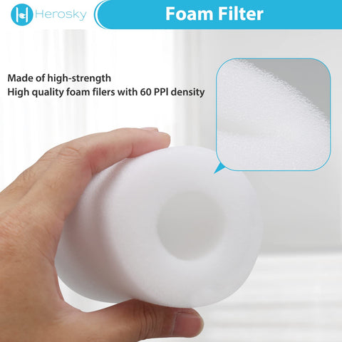 Hand holding WS642AE Filter Foam Kit for Wandvac System, showing foam density