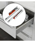 2 Pieces Dope Drawer Slide Rails Hardware With Bottom Mounted Concealed Design That Hides Under Drawers No Exposed Hardware Maximizes Internal Storage In Narrow Cabinets For Sleek Minimalist Cabinets Without Handles Push To Open, steel drawer slides