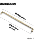 Champagne Bronze Zinc Alloy Cabinet Handles 10 Inch Center Hole Set Of 6 Durable Kitchen And Bedroom Cabinet Pulls Rust Resistant