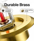 Top Shelf Fire Sprinkler Escutcheon Covers 3 4 Inch removable brass head plate showing corrosion resistant gold finish.