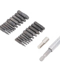 Huge 22 Piece Broken Bolt Remover Set With High Speed Steel Spiral Extractors For Stripped Screws And Damaged Hex Bolts Plus Extra Long Drill Bit Holders To Make Your Repair Job Super Easy Fast And Total No Sweat, 22-piece set on white
