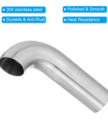 Side view of 1-5/8 in OD 304 stainless steel 90-degree mandrel bend elbow.