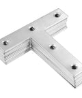 Stack of 12 Piece T Shaped Mending Plates 3.1 By 3.1 Inch Stainless Steel Flat Corner Brackets