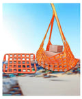 Heavy Duty Polyester Cargo Hoisting Net for Rigging and Moving Solutions, 200x200 cm, 1 Ton Capacity on crane lifting boxes