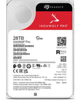 IronWolf Pro 28TB NAS Hard Drive Two Pack For 24x7 Operation With Fast Sustained Transfers And 550 TB Per Year Workload Rate Limit Built For Reliable Multi Drive NAS Storage And Heavy Read Write Workloads, 28TB Seagate drive label