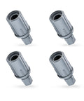 Set of 4 Beefed-Up Adjustable Bullet Feet For 1-5/8 Inch Tubing Heavy-Duty Leg Levelers For Industrial Kitchens