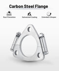 Heavy Duty 2.25 In Triangle Exhaust Split Flange Repair Kit Built From Beefy Carbon Steel With Two Hex Socket Bolts.