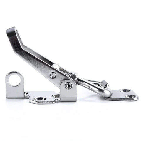 Side view of 2 Pack 316 Stainless Steel Toggle Latch Clamp For Marine Cabinets And Boxes, Heavy Duty Lever Handle Locking Hasps, Rustproof.