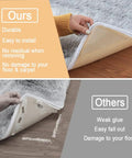 Comparison of triangle anti slip rug tape pad set keeps rugs in place and prevents curling, washable and reusable clear rug tape for hardwood floors