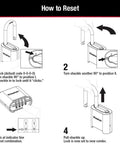 Instructions for resetting Heavy Duty Outdoor Combination Lock 875D Brass Finish, Weatherproof Gate And Shed Lock For Secure Storage.