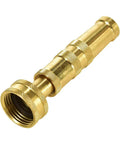 Adjustable Brass Hose Nozzle With Jet Sweep And Four Pattern Spray For Backyard Yard Work, Leak Proof